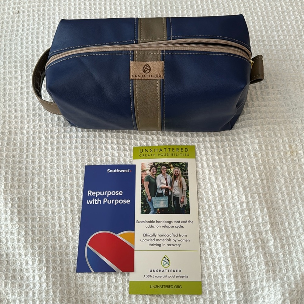 Genuine leather toiletry bag
